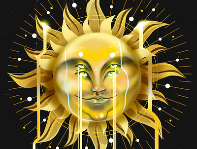 S U N esoteric esoteric designs illustration photoshop sun tarot