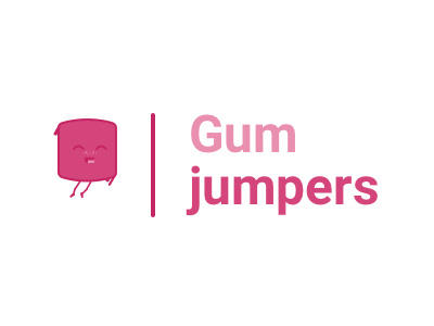 Gum jumper 2 cute dribbble fun gum logo