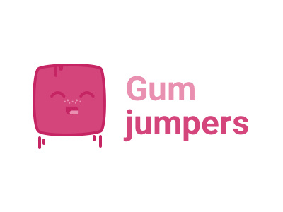 Gum jumper 3 cute dribbble fun gum logo