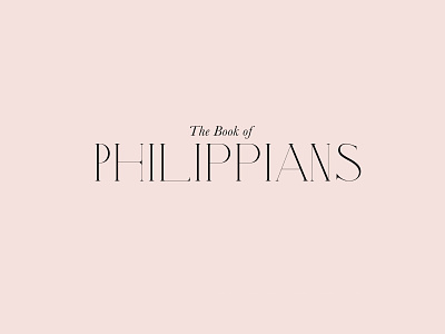 Philippians Logo Type branding design pink typography