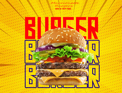 TROPICAL BURGER POSTER branding graphic design