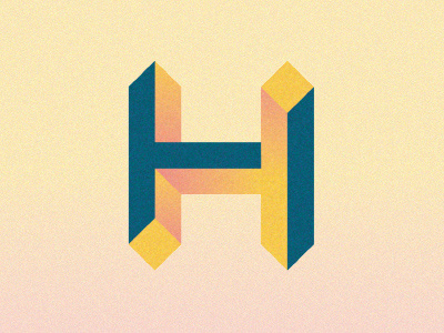 H impossible impossible shape letter type typography