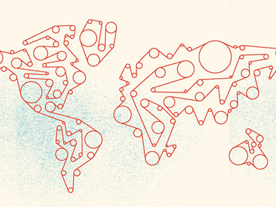 Belt pulley world map 3