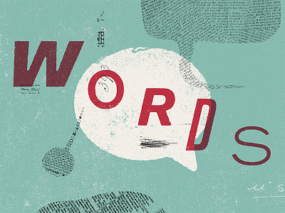 words editorial illustration