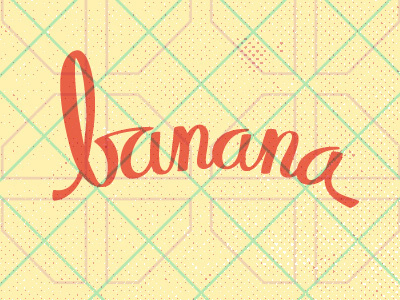Banana banana lettering pattern script