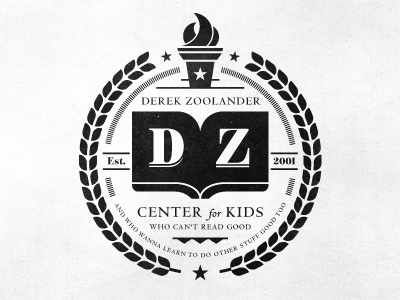Official Seal of the Derek Zoolander Center for Kids book seal torch