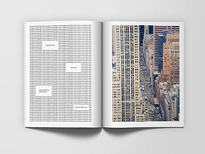 Undiscovered New York editorial layout magazine type
