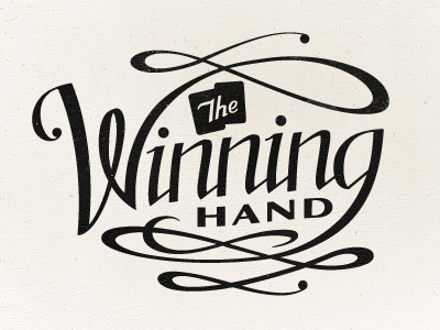 The Winning Hand cards lettering script type typography