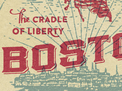 Boston boston everywhere project flag liberty luggage tag