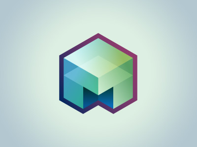 M cube gradients logo