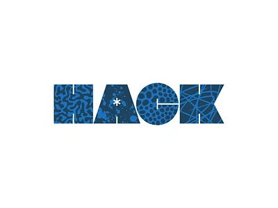 HACK lettering logo pattern type typography