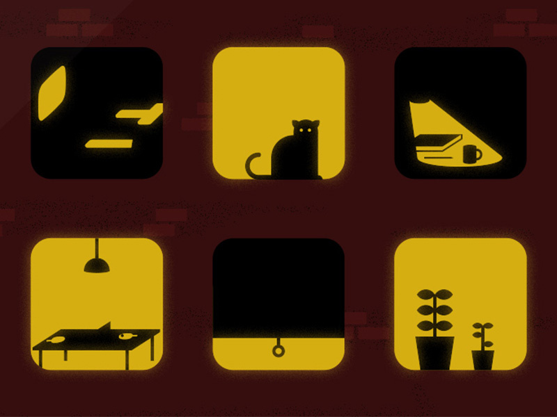 Through the Looking Glass illustration editorial icons windows