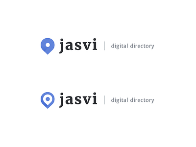 Jasvi application logo concept app comming digital directory map marker logo