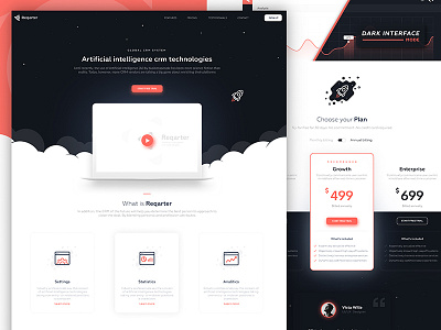 Reqarter app design landing ui design ux design web