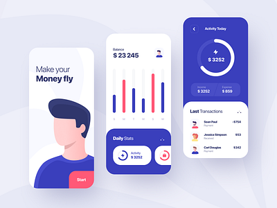 Finance App Concept app app design banking design finance illustration inspiration ui