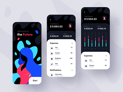 Mobile Banking App app app design bank bank app banking business clean colors cryptocurrency design finance inspiration ios ui