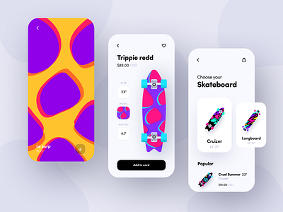 Skate app app app design branding illustration print skate sport ui