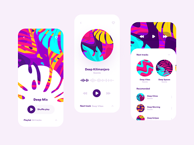 Music App Concept app app design art branding branding identity colors design graphic graphicdesign identity illustration inspiration ios music music app music art music player player ui vector