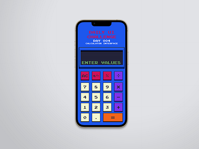 Calculator Interface - DailyUI Challenge Day 004 dailyui dailyui004 dailyuichallenge dailyuichallenge004 dailyuichallengeday004 dailyuiday004 graphic design ui uidesign uidevelopment uiux ux