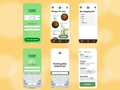 Freshly Grocery and Recipe Delivery App UI