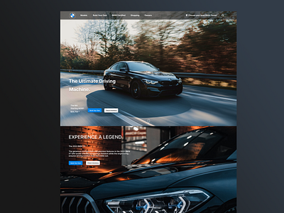 BMW USA Website Redesign bmw cars figma ui ux web design