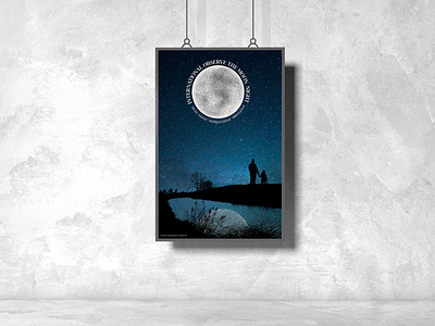 Observe The Moon Day Poster adobe illustrator graphic design moon poster