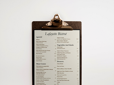 Menu Design