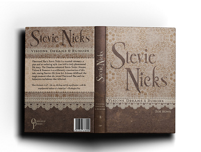 Biographical Book Cover biography book cover cover graphic design leather and lace music musical artist stevie nicks