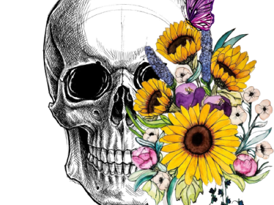 Logo Design branding butterfly colorful creative design flowers graphic design logo skull