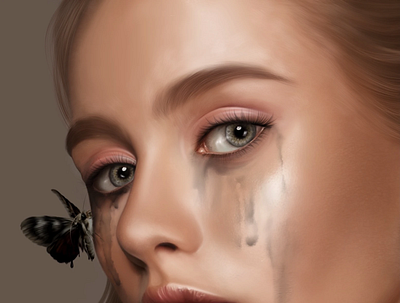 CRYING WOMEN 3d graphic design logo
