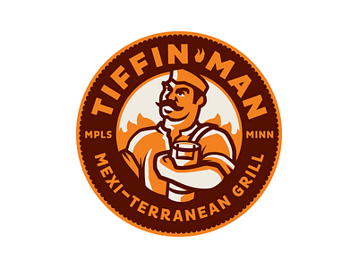 Tiffin Man branding design hot illustration logo man minneapolis minnesota pug tiffin