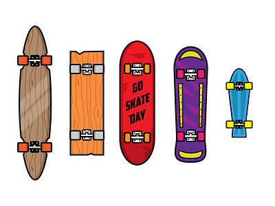 Go Skate Day illustration rad skate skateboard vector