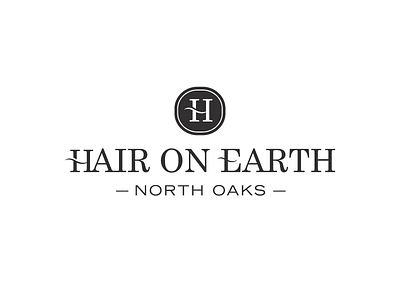 Hair On Earth hair iconic identity logo salon simple
