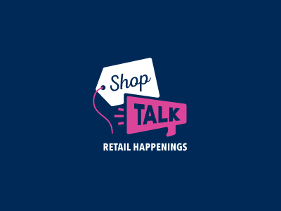 Shop Talk iconic mark promotional simple type
