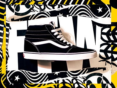 Vans art direction collage design shoes