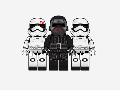 Kylo Ren lego characters illustration