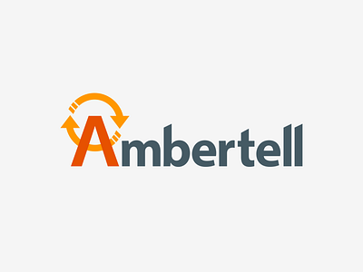 Ambertell logo branding design logo typography vector