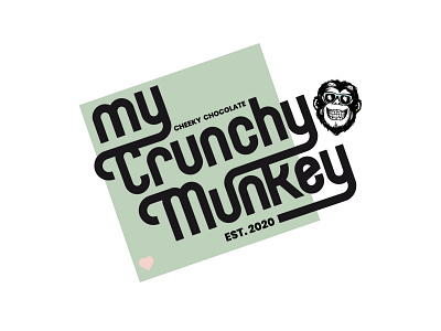 Funky logo design - My Crunchy Munkey branding design graphic design logo vector
