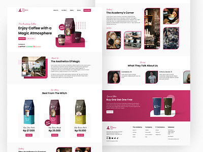 The Academy Coffee - Coffee Shop Web Design