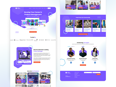Apiary Academy Redesign - Product Management Course Website academy branding design graphic design landing page mockup online course product management redesign ui ux website
