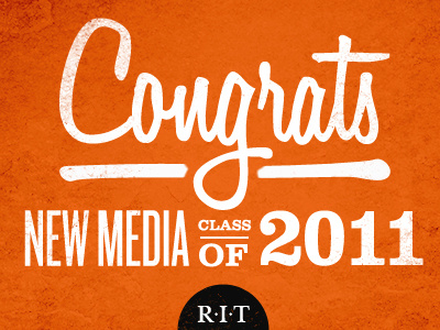 Congrats graduation new media design rit typography
