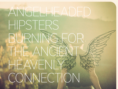 Howl: Line 3 angel heaven hipster howl poem typography