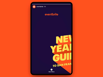 New Year's Guide Instagram Story animated arrows celebrate confetti eventbrite fireworks instagram neue plak new years new years eve story swipe up type