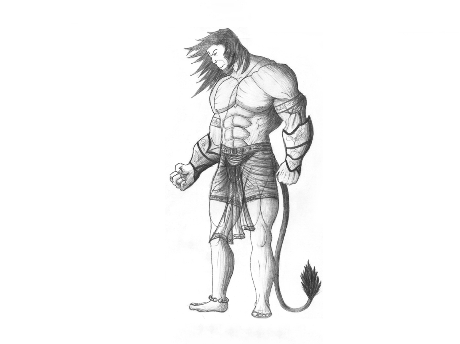 Lord hanuman drawing hi-res stock photography and images - Alamy