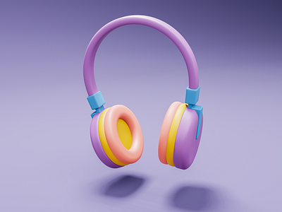 Headphone 3D icon