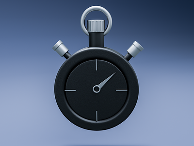 Stopwatch 3D Icon