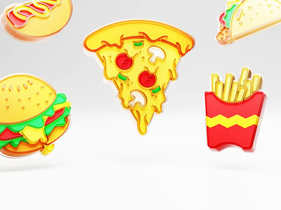 Food 3D icons