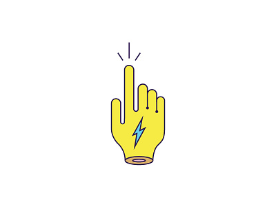 The Hand flat hand icon illustration line magic vector