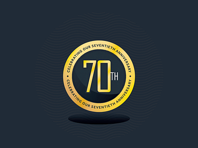 70th Anniversary Medal Concept illustration logo vector