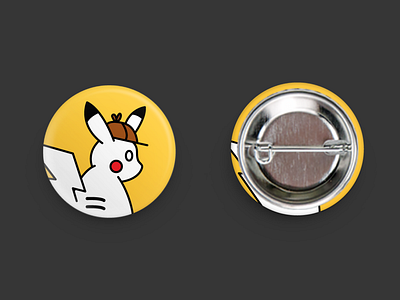 Detective Pikachu bottom design detective icon movie pikachu pokemon vector